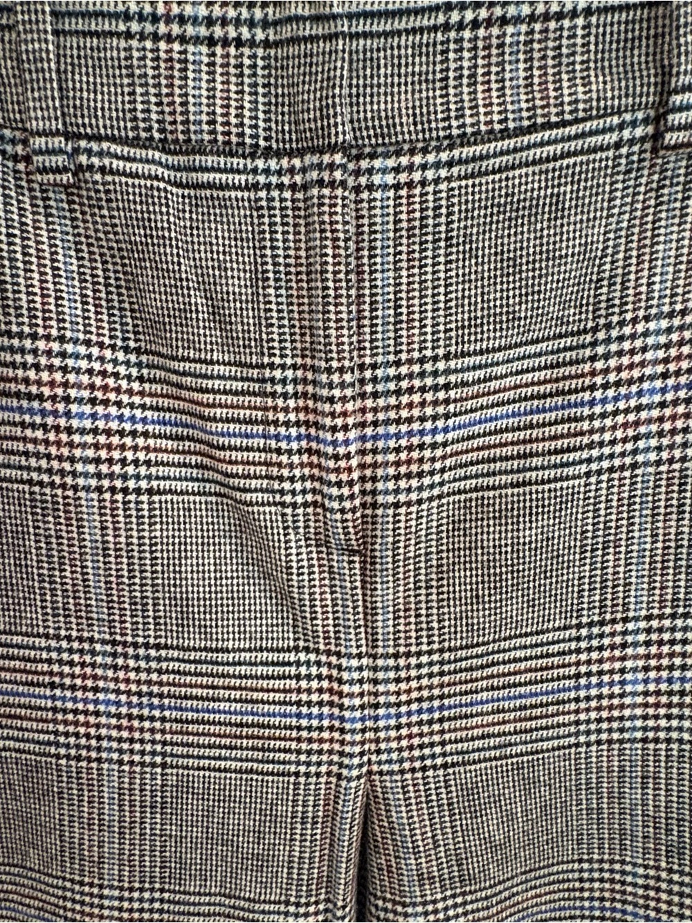 Boden Wool Blend Gray Plaid Wide-Leg Pants